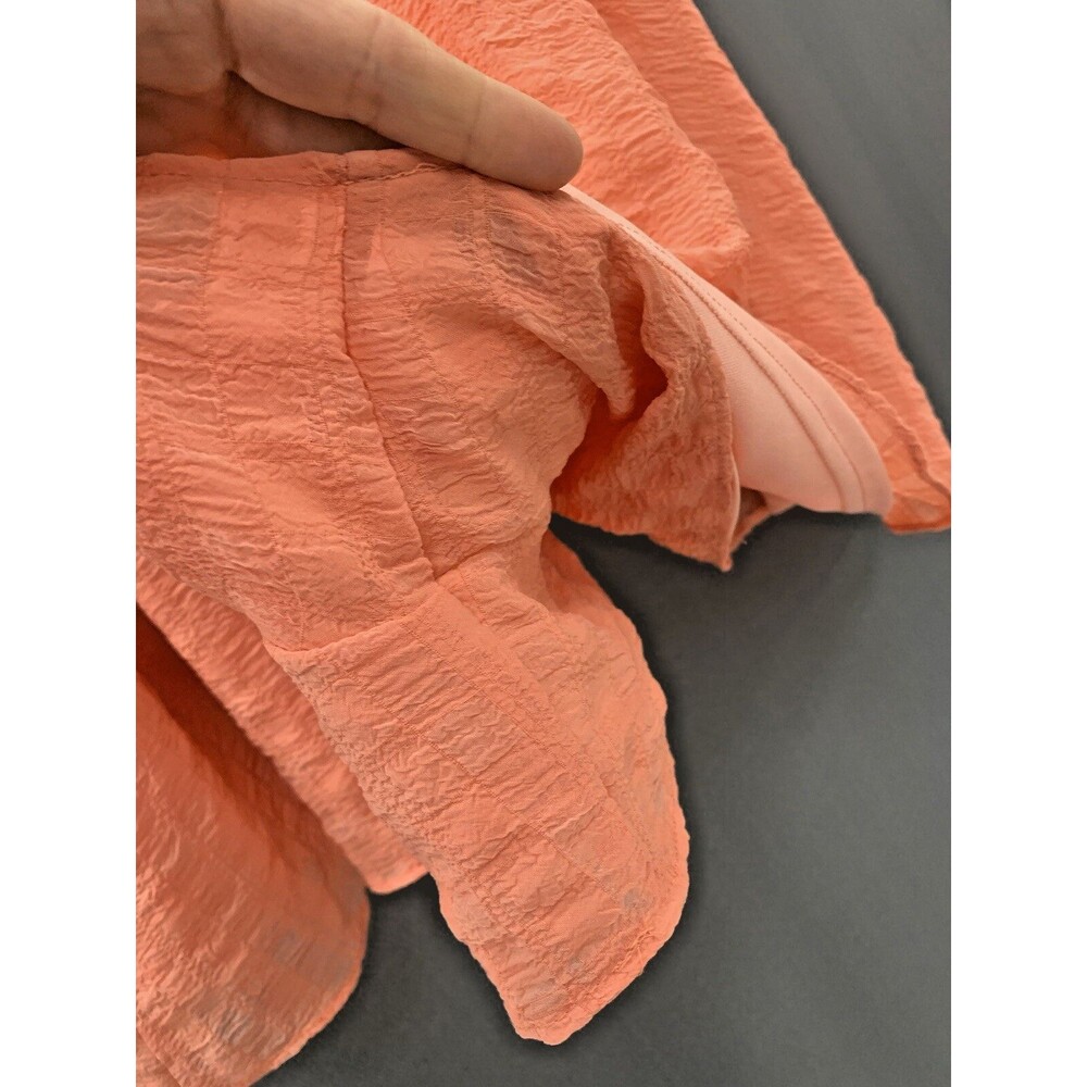 Flying Tomato Babydoll Gauze Romper Shorts Size M Pastel Orange Bow Cottage Boho - Picture 3 of 12